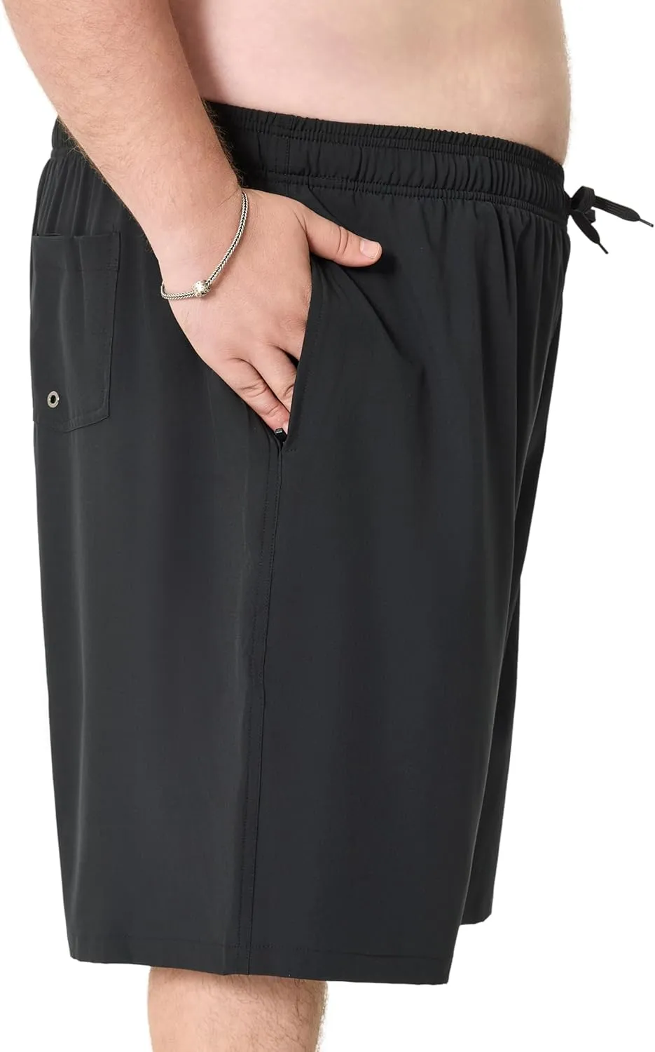Arcweg Men's Big and Tall Swim Trunks Plus Size Swimsuit for Men with Compression Liner & Zipper Pocket