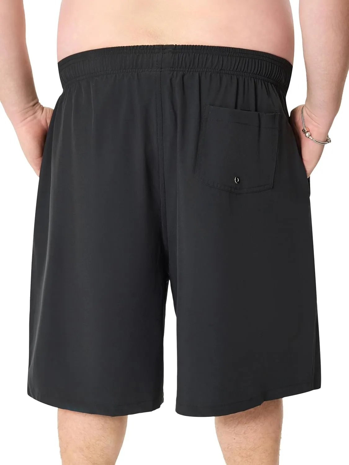 Arcweg Men's Big and Tall Swim Trunks Plus Size Swimsuit for Men with Compression Liner & Zipper Pocket