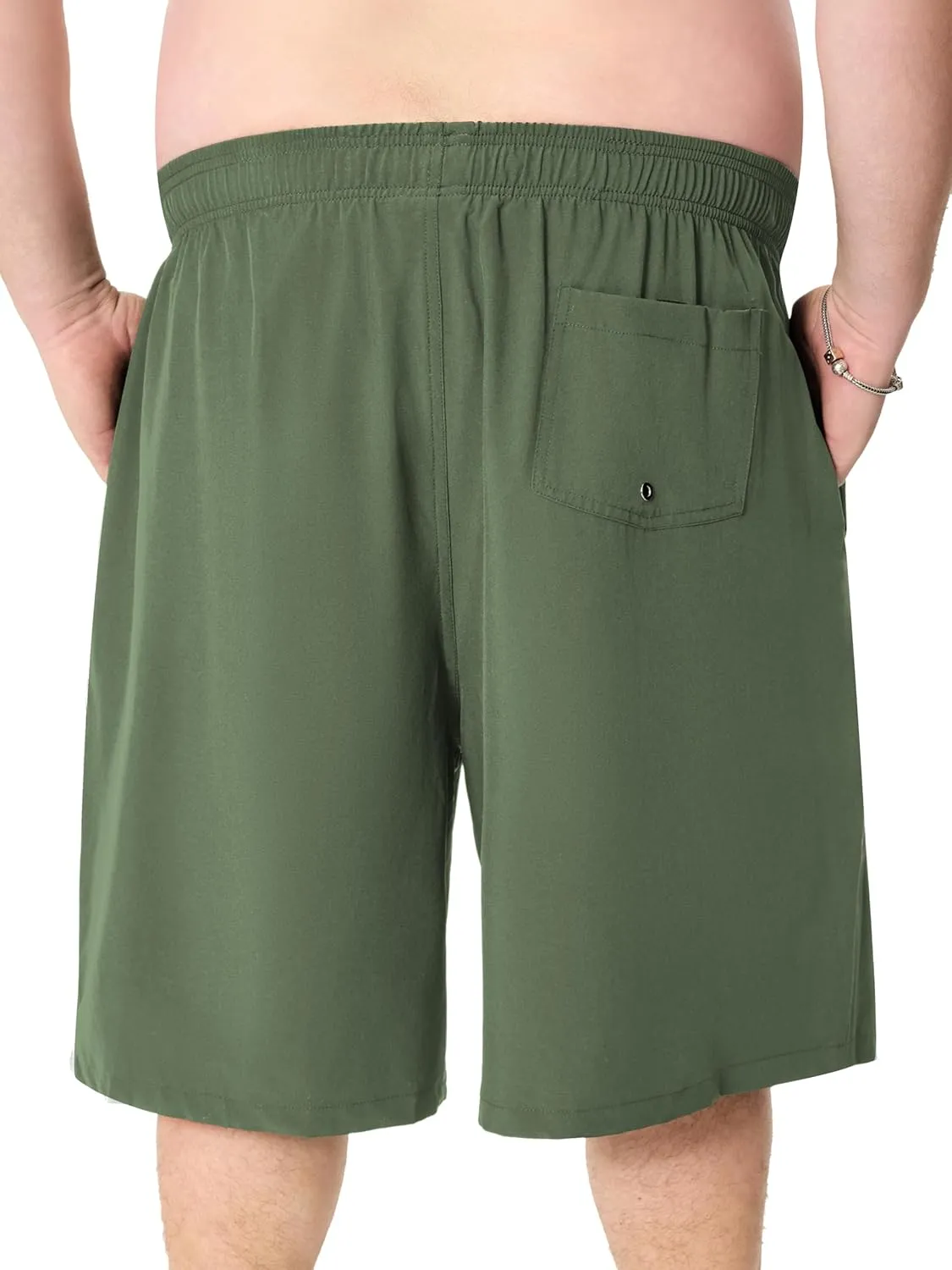 Arcweg Men's Big and Tall Swim Trunks Plus Size Swimsuit for Men with Compression Liner & Zipper Pocket