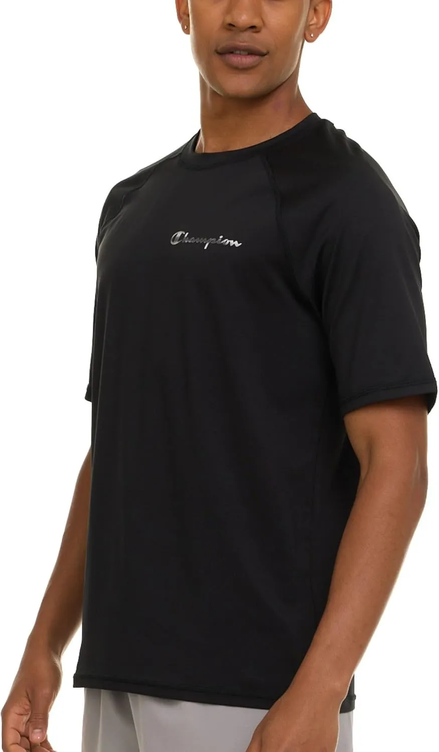 Champion Rash Guard for Men Short Sleeve, Mens Swim Shirt, Sun Shirt UPF  50 UV Protection, SPF Quick Drying Rashguard