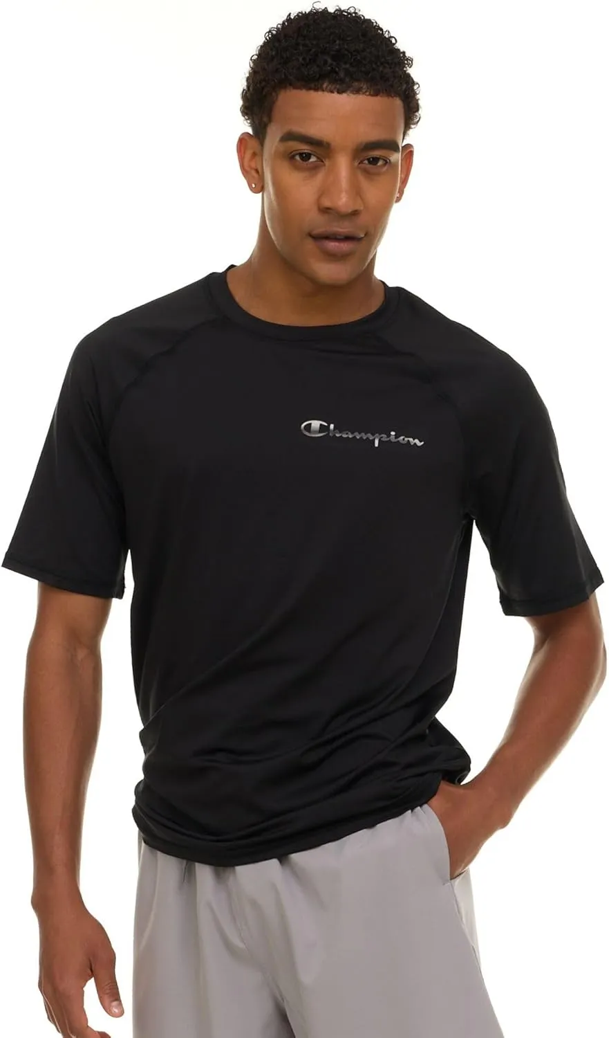 Champion Rash Guard for Men Short Sleeve, Mens Swim Shirt, Sun Shirt UPF  50 UV Protection, SPF Quick Drying Rashguard
