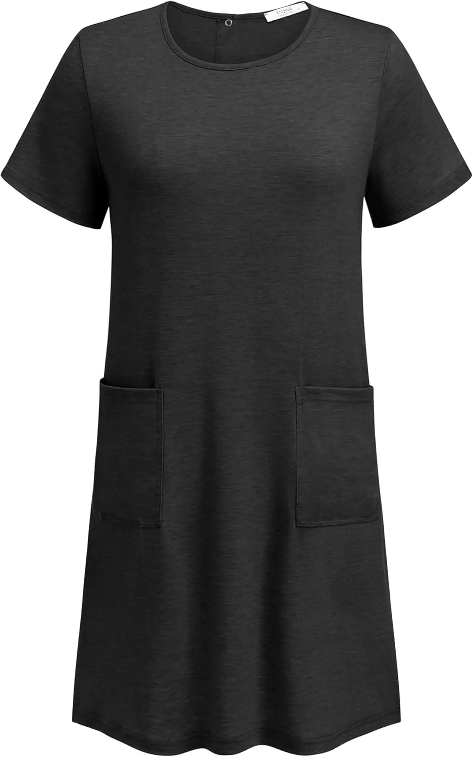 Deyeek Hospital Gowns for Women Open Back Tear Away Snap Nursing Dress Short Sleeve Soft Adaptive Clothing With Pockets