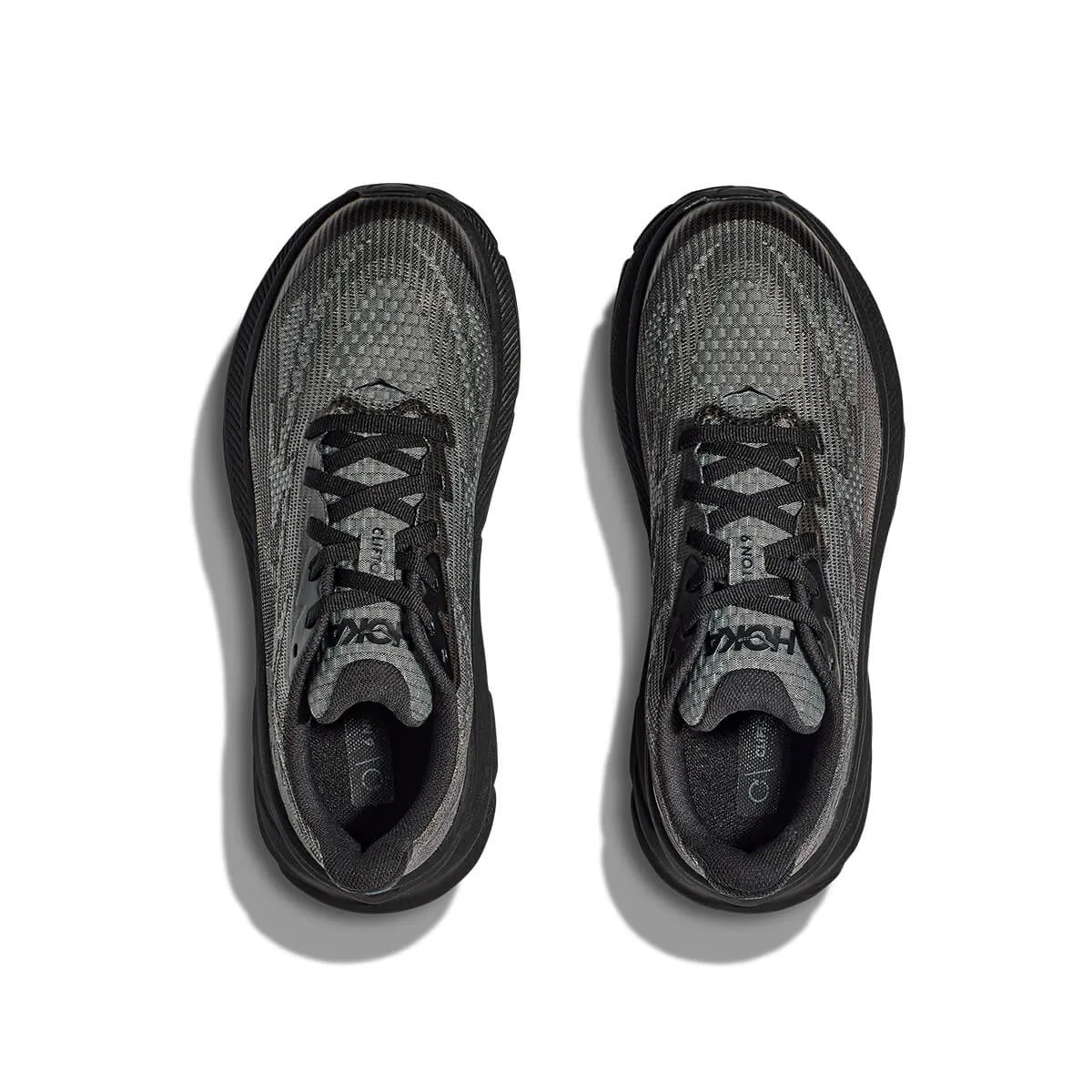 Hoka Clifton 9 Junior Running Shoes - Black/Carbon Black