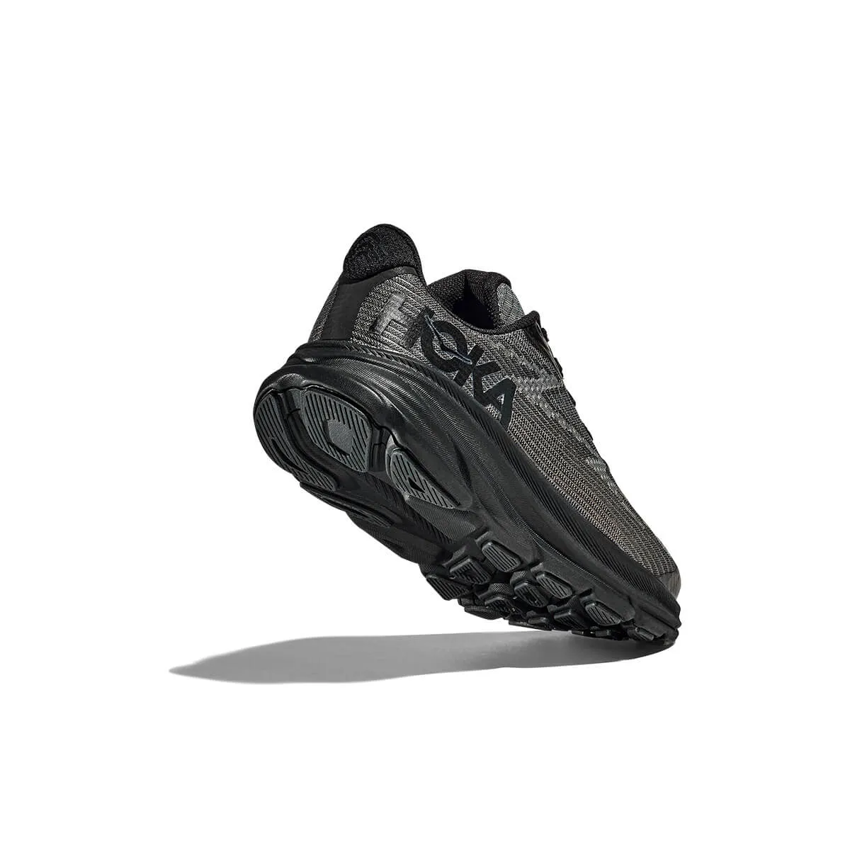 Hoka Clifton 9 Junior Running Shoes - Black/Carbon Black