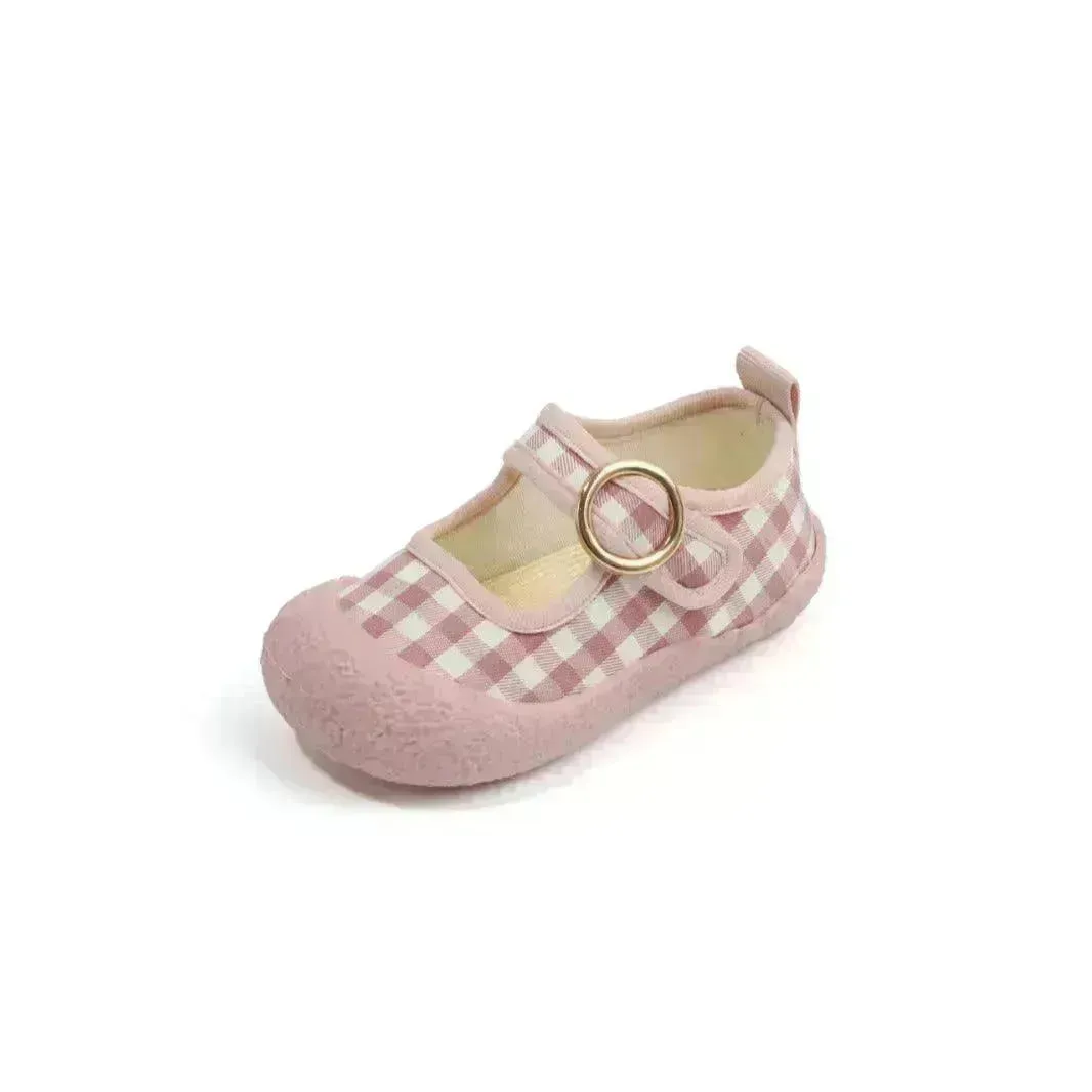 Kindergarten Canvas Shoes Indoor New Soft Bottom Non-slip Shallow Mouth