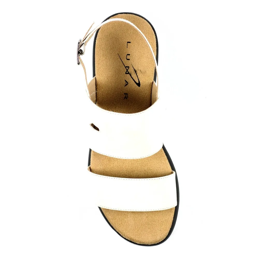 Ladies Lunar Sandal White Chunky Comfort Jocelyn sale