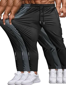 Men's Sweatpants Lightweight Active Pants Quick Dry for Running ??Jogging ??Yoga??Golf with Zipper Pockets