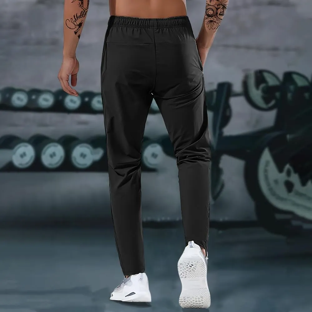 Men's Sweatpants Lightweight Active Pants Quick Dry for Running ??Jogging ??Yoga??Golf with Zipper Pockets