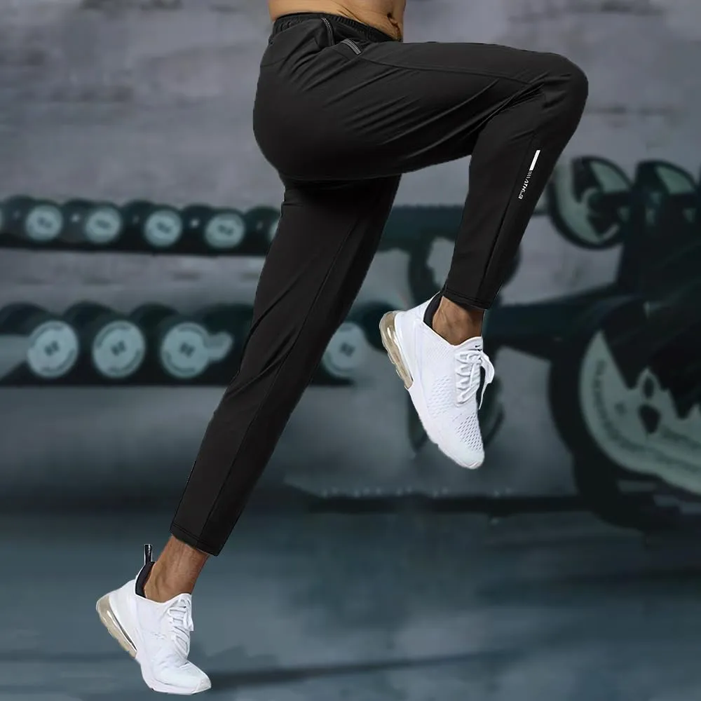 Men's Sweatpants Lightweight Active Pants Quick Dry for Running ??Jogging ??Yoga??Golf with Zipper Pockets