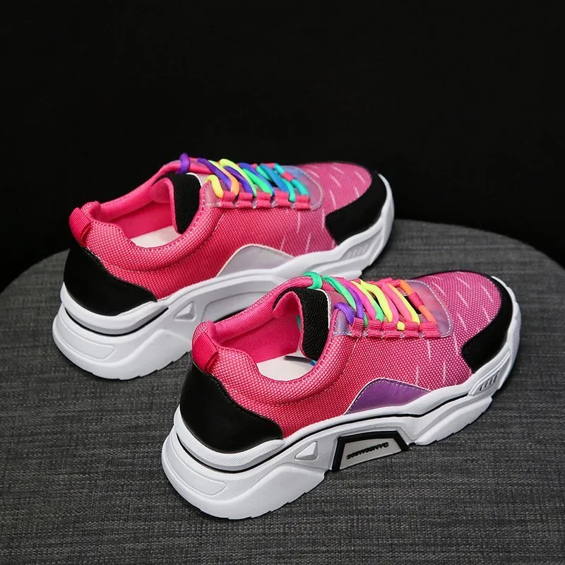 Rainbow Shoes All-match Color-blocking