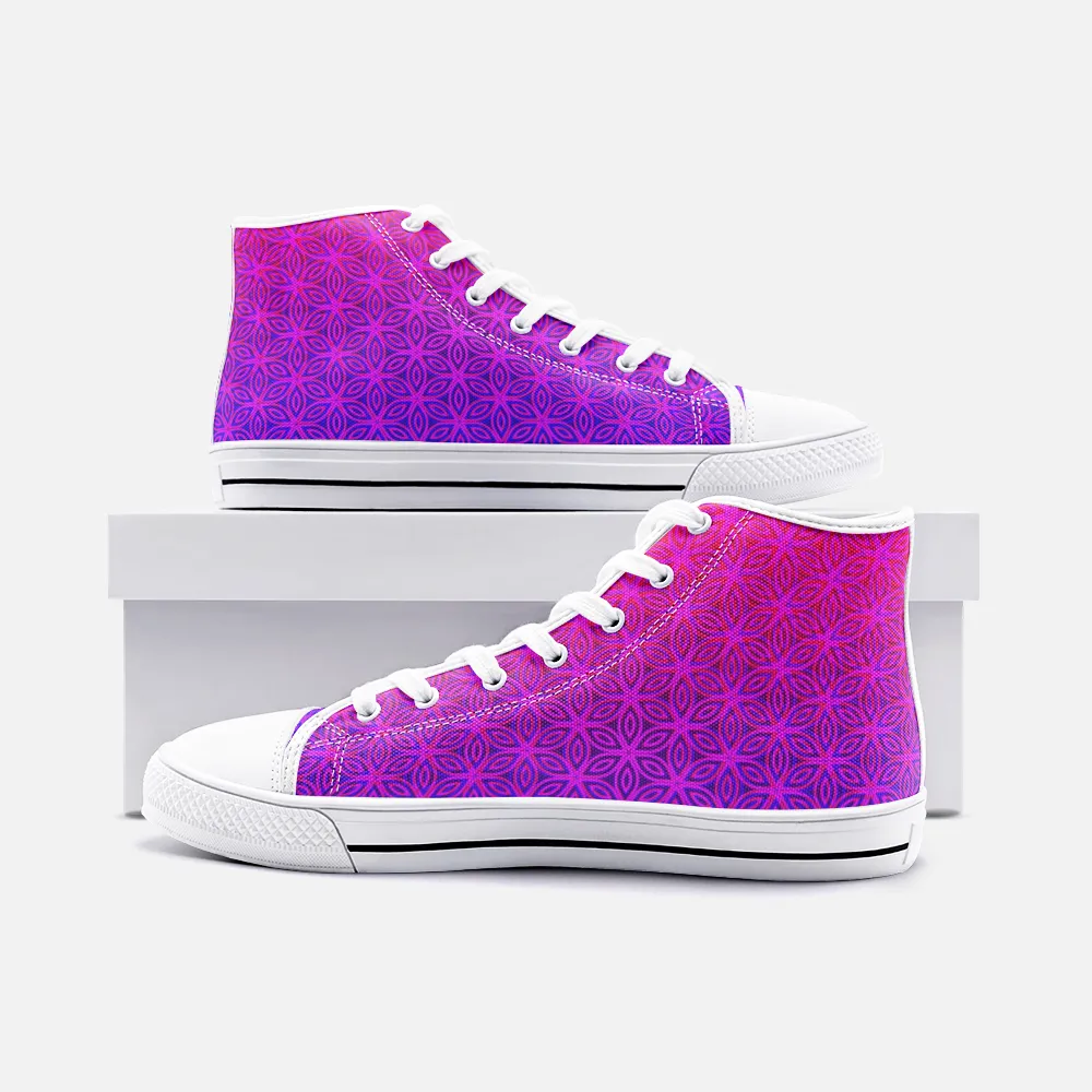 Sacral Bloom | Unisex High Top Canvas Shoes | Hakan Hisim