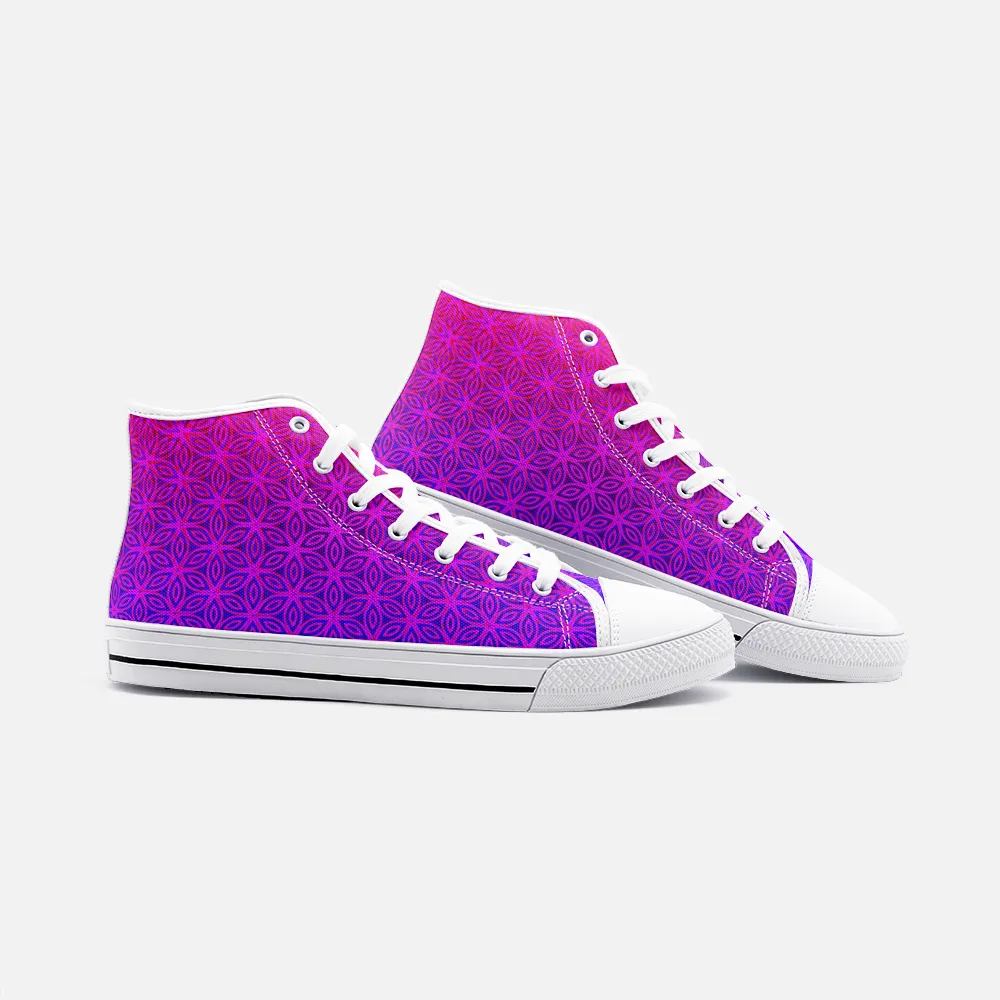 Sacral Bloom | Unisex High Top Canvas Shoes | Hakan Hisim
