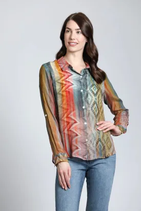 Waves & Rhombus Button Up